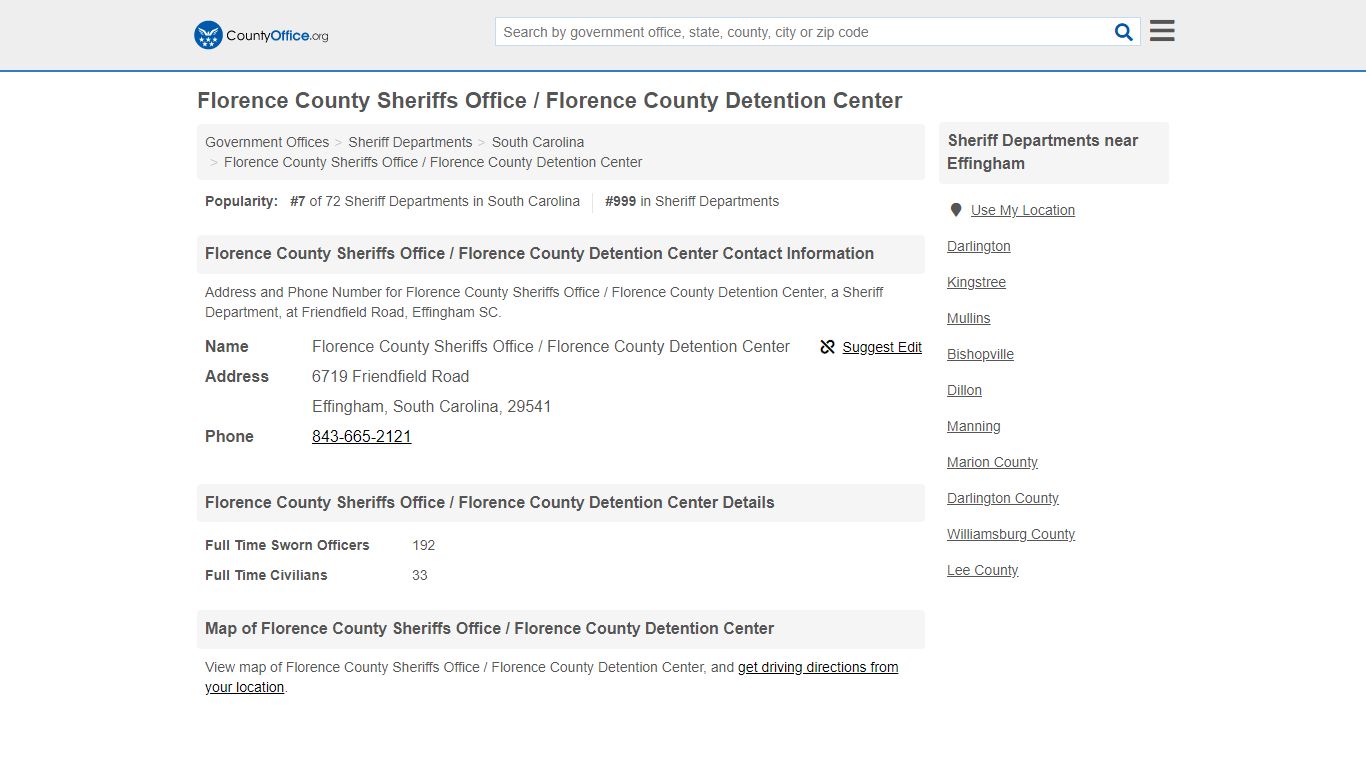 Florence County Sheriffs Office / Florence County Detention Center ...